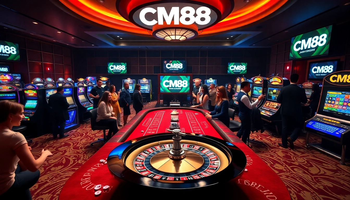 CM88 poker players engaged in a thrilling game at a luxurious casino table.